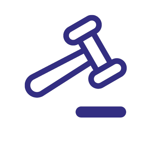 Animated judge's gavel